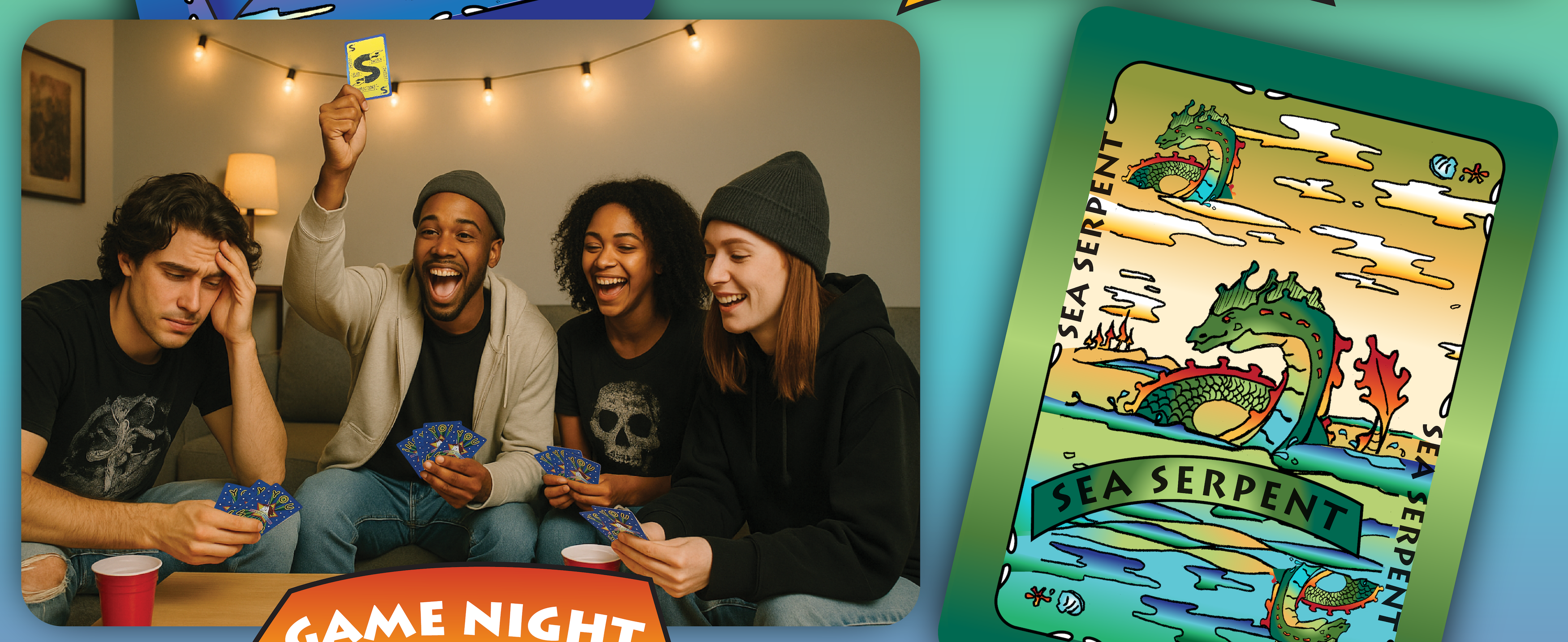 You Wish! is perfect for game night featuring the Sea Serpent card